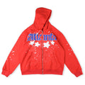 Sp5der Atlanta Zip Up Hoodie Red